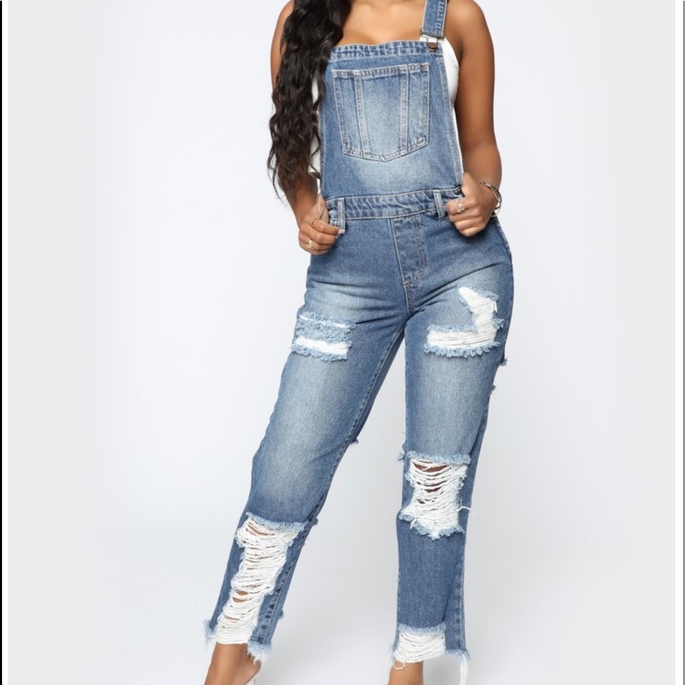 Denim overalls